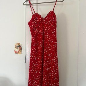 Row A Midi Dress (Red)